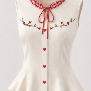 Red Sleeveless Top